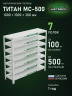 Стеллаж металлический Титан МС-500 1000х1000х300 7 полок