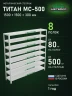 Стеллаж металлический Титан МС-500 1500х1500х300 8 полок