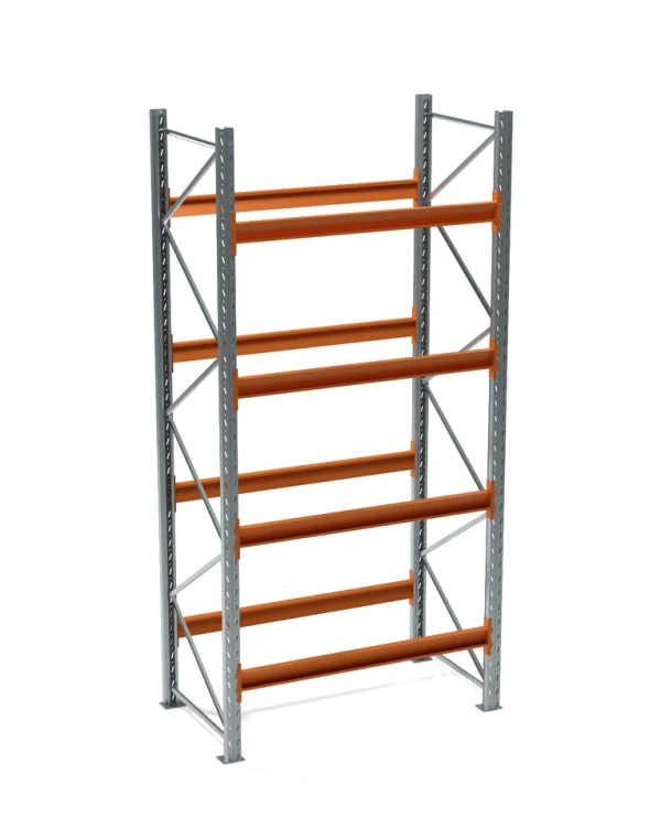 Стеллаж паллетный СП 4000x1800x1100, 4 яруса (2790 кг на ярус, 18100 кг на секцию)