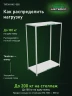 Стеллаж металлический Титан МС-500 1800х1200х600 2 полки