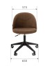 Кресло Chairman Home 119 Россия ткань Т-14 коричневый, пластик
