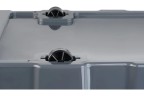 Контейнер особопрочный Rox Box PRO 120 (740х565х400 мм с крышкой и клипсами, на роликах, антрацит)