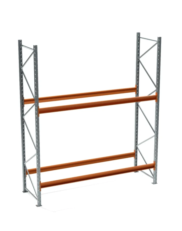 Стеллаж паллетный СП 4000x3300x1100, 2 яруса (1830 кг на ярус, 9200 кг на секцию)