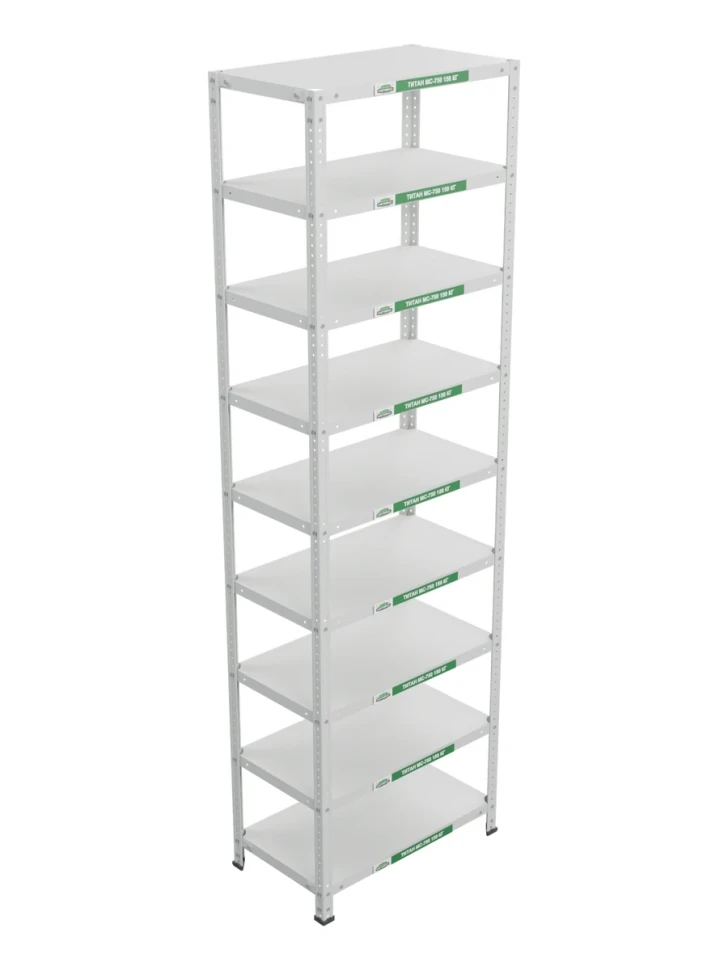 Стеллаж металлический Титан МС-750 2300x700x400 9 полок