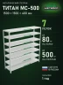 Стеллаж металлический Титан МС-500 1500х1500х400 7 полок