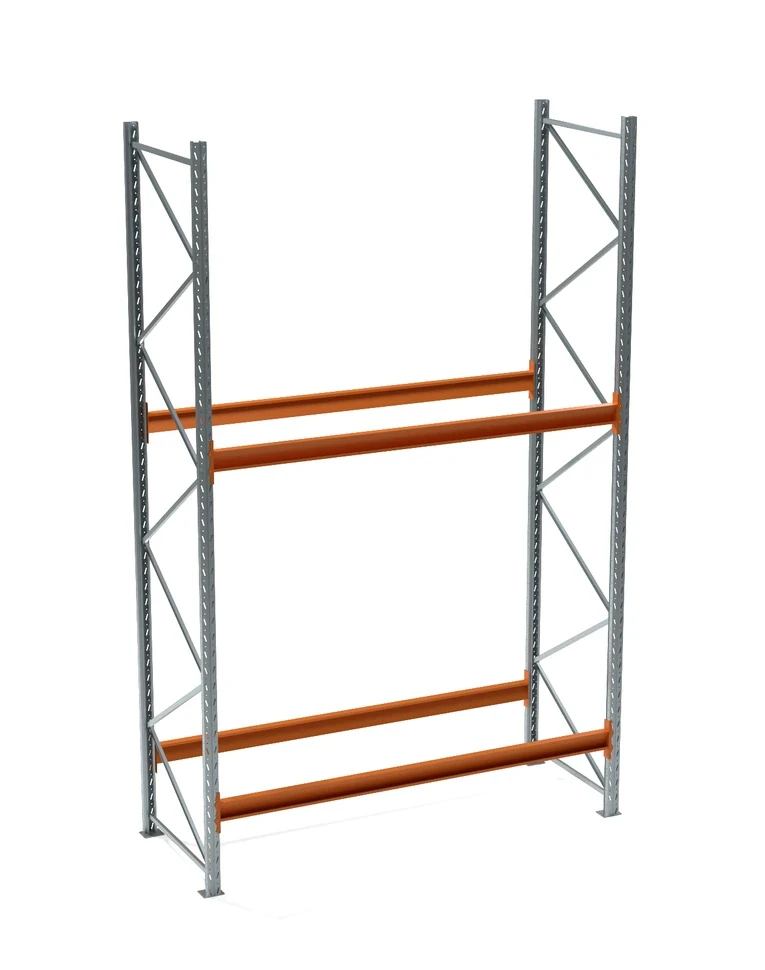 Стеллаж паллетный СП 4500x2700x1100, 2 яруса (1860 кг на ярус, 5100 кг на секцию)